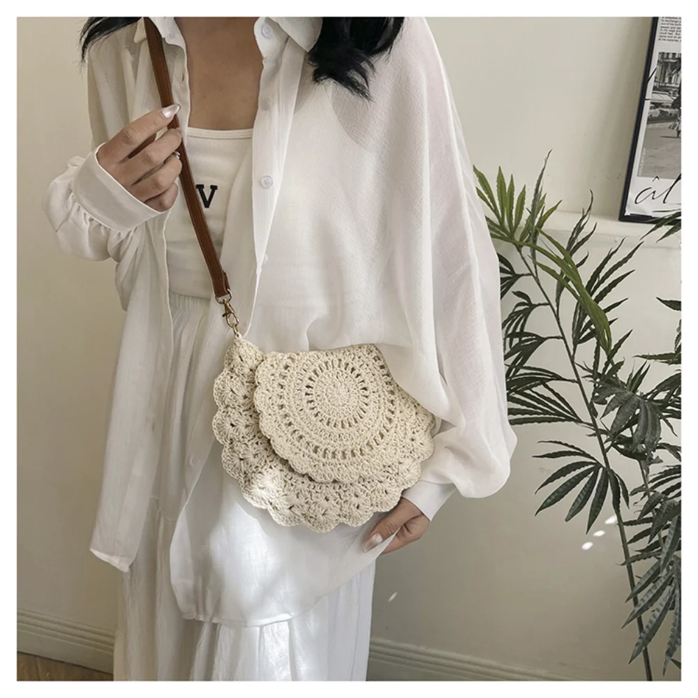 ショルダーバッグ gimaguas Sand crochet Fisherman shoulder bag Youjaree Women Crochet Shoulder Bag Handmade Woven Beach