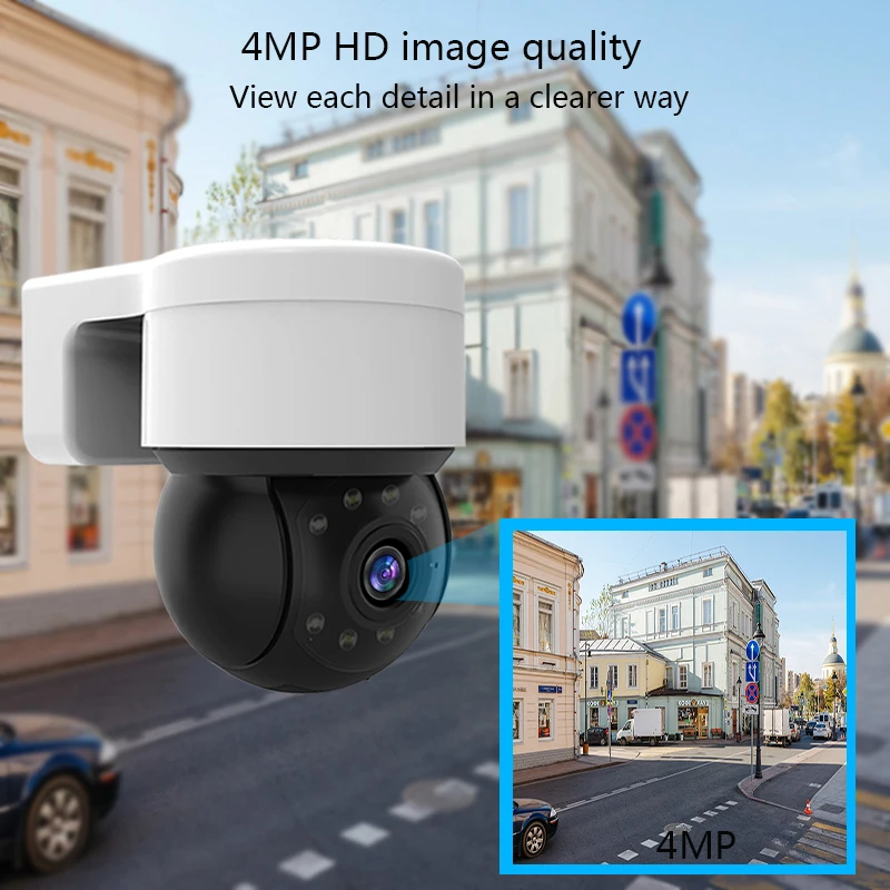 4MP Security Tuya Cameras WiFi Outdoor HD Full Color Night Vision Waterproof Wireless Surveillance Camera with Baby Monitor 3