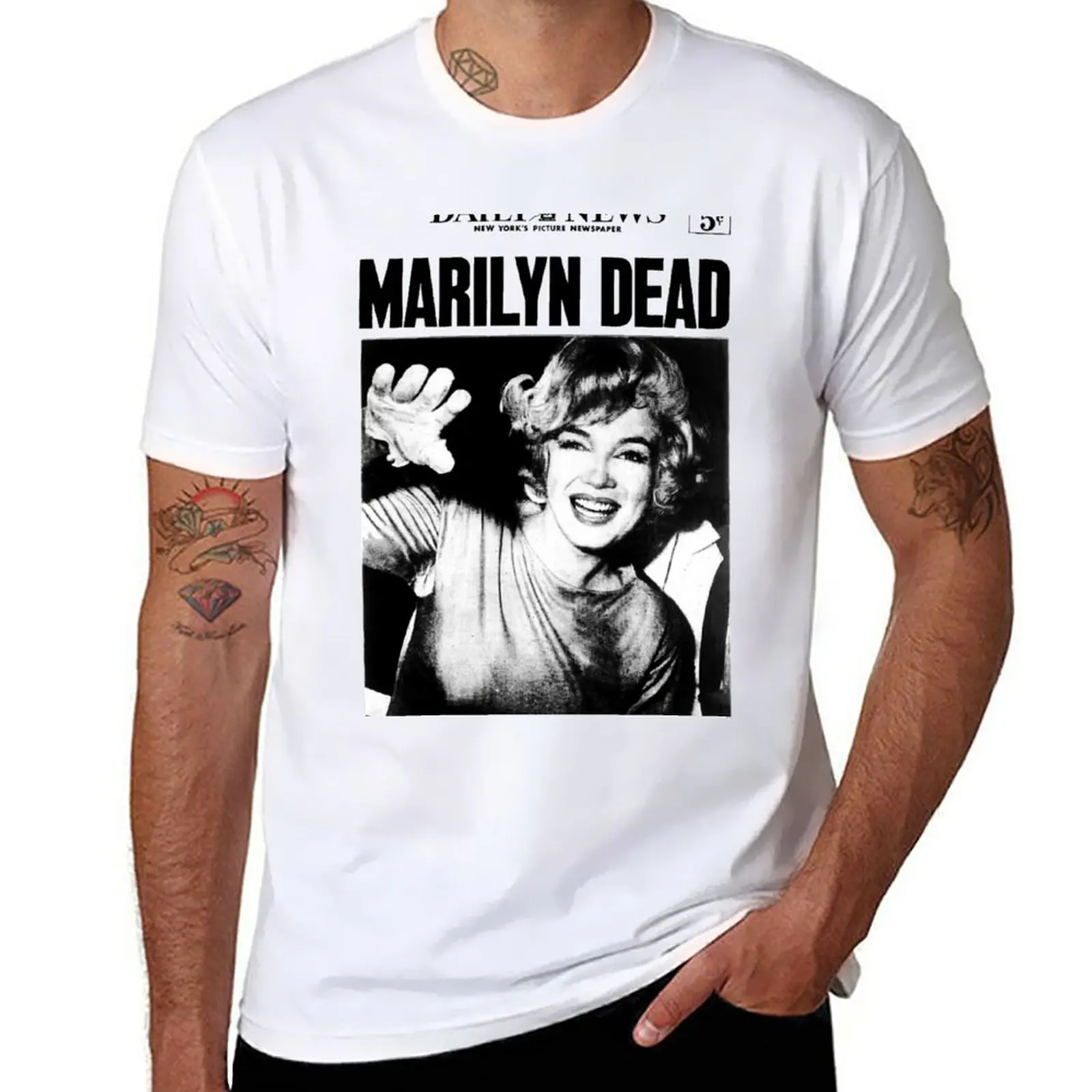 

New Marilyn Monroe - DEAD - Newspaper T-Shirt new edition t shirt funny t shirt custom t shirts heavyweight shirts for men