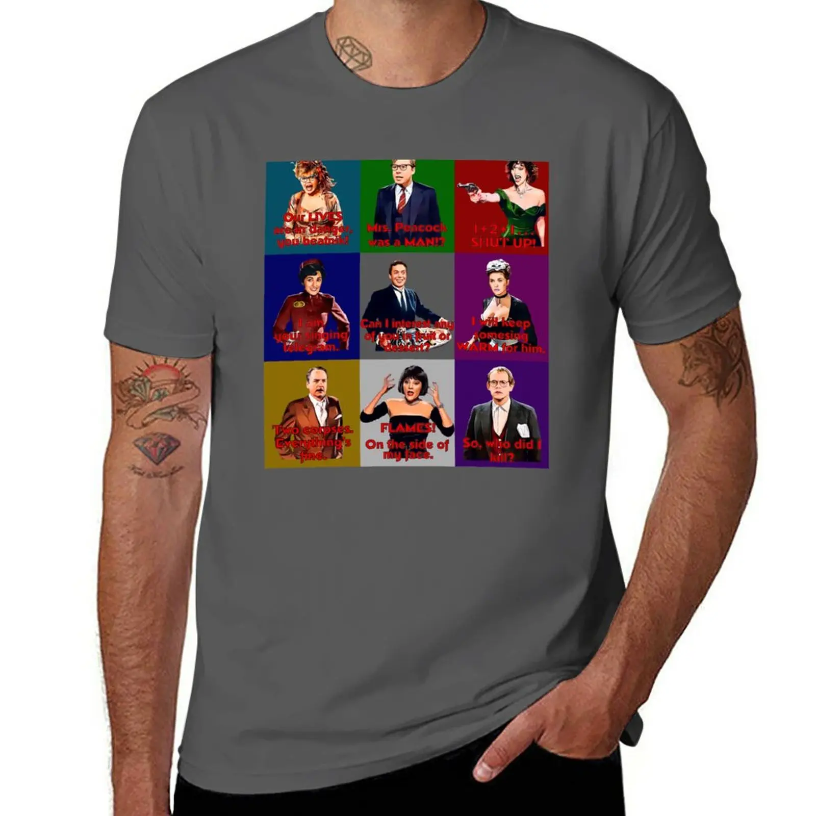 The Cluedo Bunch T-Shirt Tees Funnys Slim Fit T-Shirt Per Uomo