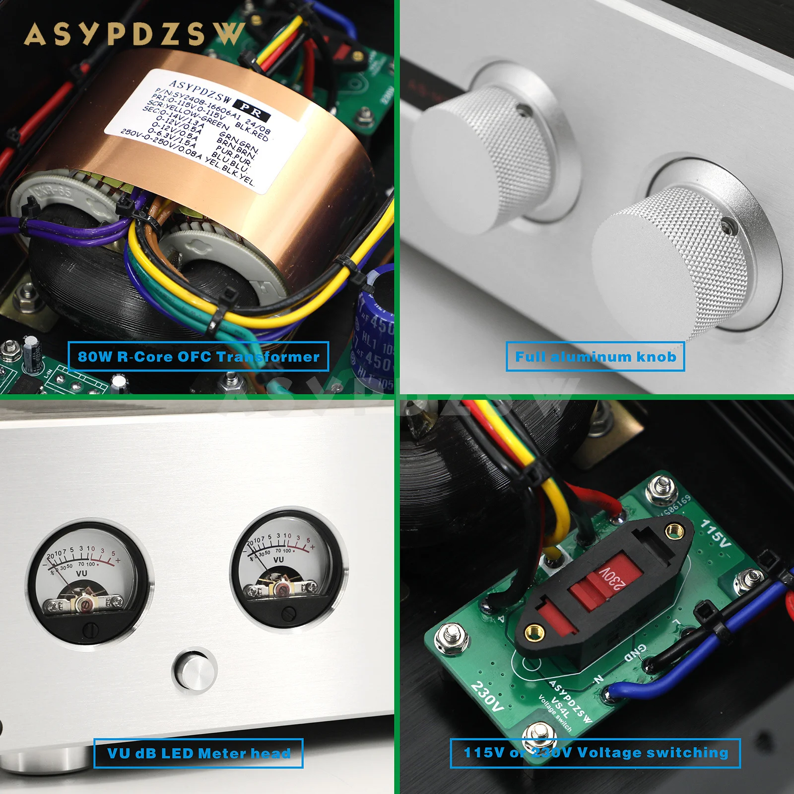 Beautiful sound AS-M7 HIFI Stereo Tube preamplifier Base on