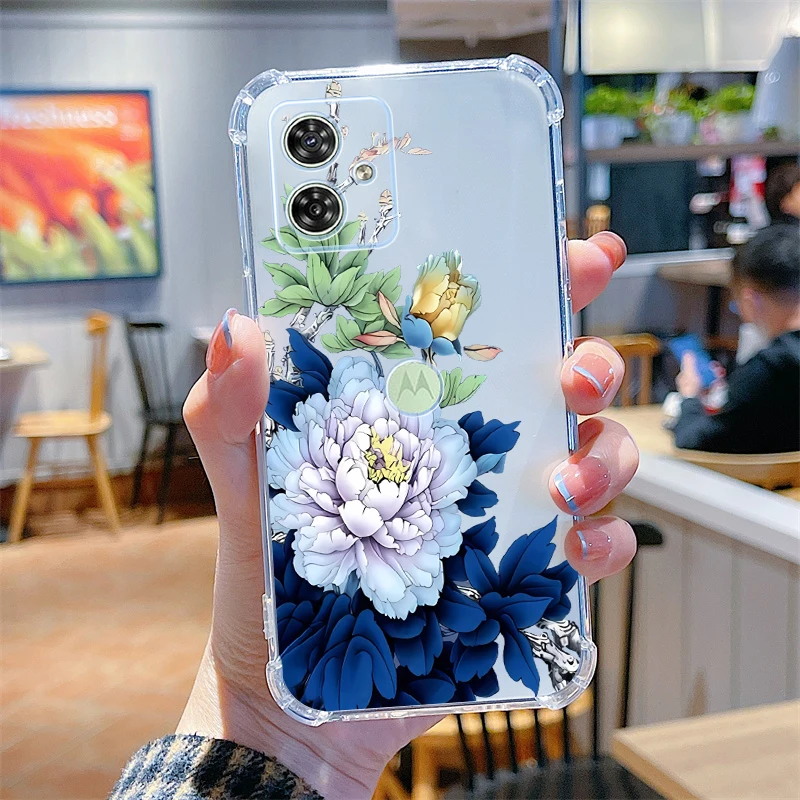 Elegant Floral Transparent Phone Case Cover