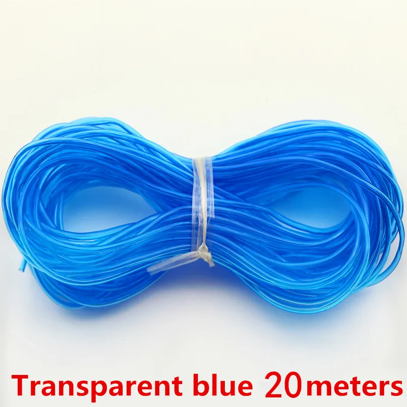 Colorful Decorative Jewelry Cord: 20m Memory Wire with 10m Hollow Rubber Tubing, 2mm Dia.