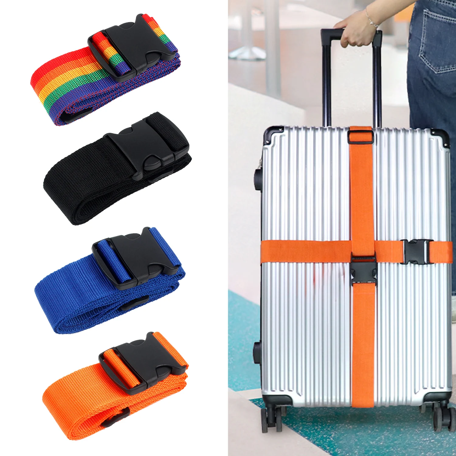 

Anti-theft Travel Luggage Strap Adjustable Password Lock Packing Belt Baggage Secure Lock Luggage Bundling Suitcase Accessories