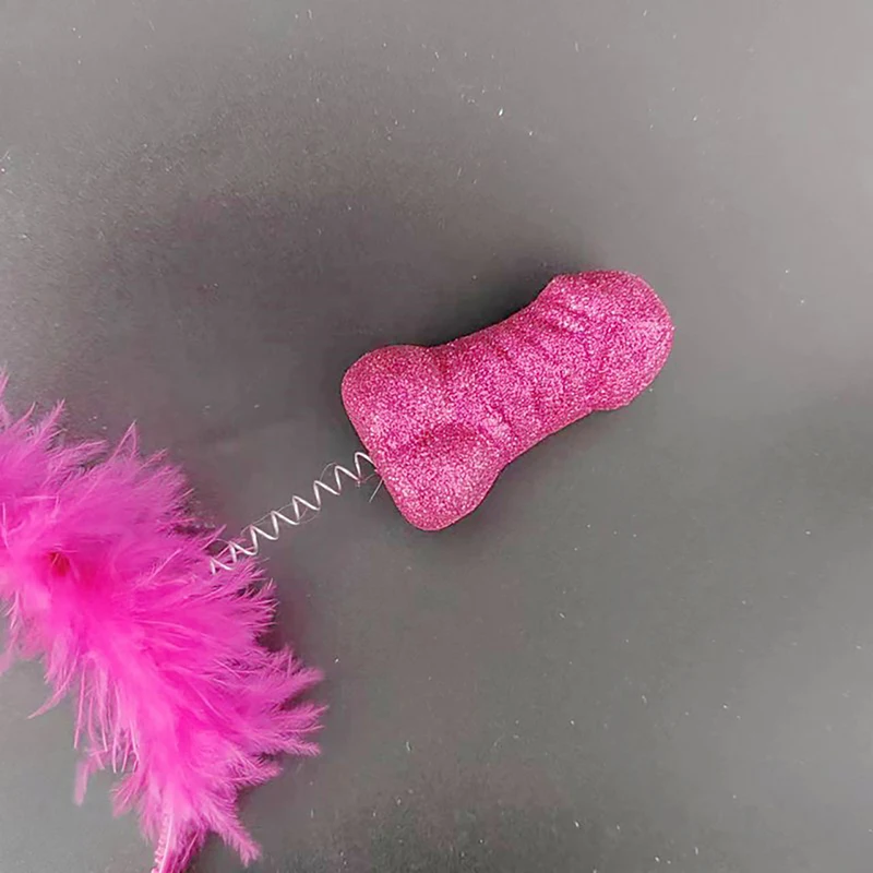 Bachelorette Party Headband Red Pink Feather Sexy Hair Band Bride To Be Bridal Shower Happy Hen Party Decor Photo Prop gift bachelorette party headband