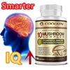 10 in1 Mushroom Complex Supplements - Brain, Memory, Energy Production & Immune System - Concentrated with Lions Mane Mushroom