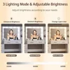 White Vanity Set, Makeup Vanity with 10 LED Lights, 8 Metal Sliding Drawers & 2 Cabinets ,58.3" Vanity Desk with Mirror & Lights 3