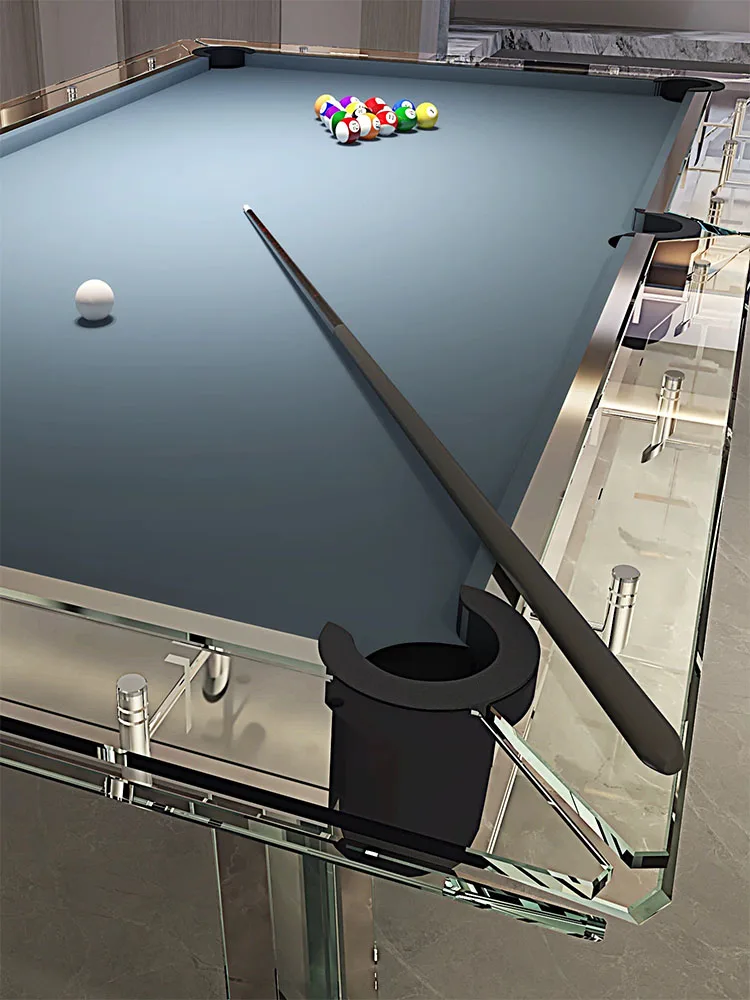 Classy crystal glass standard billiard table for home indoor tempered glass billiard table