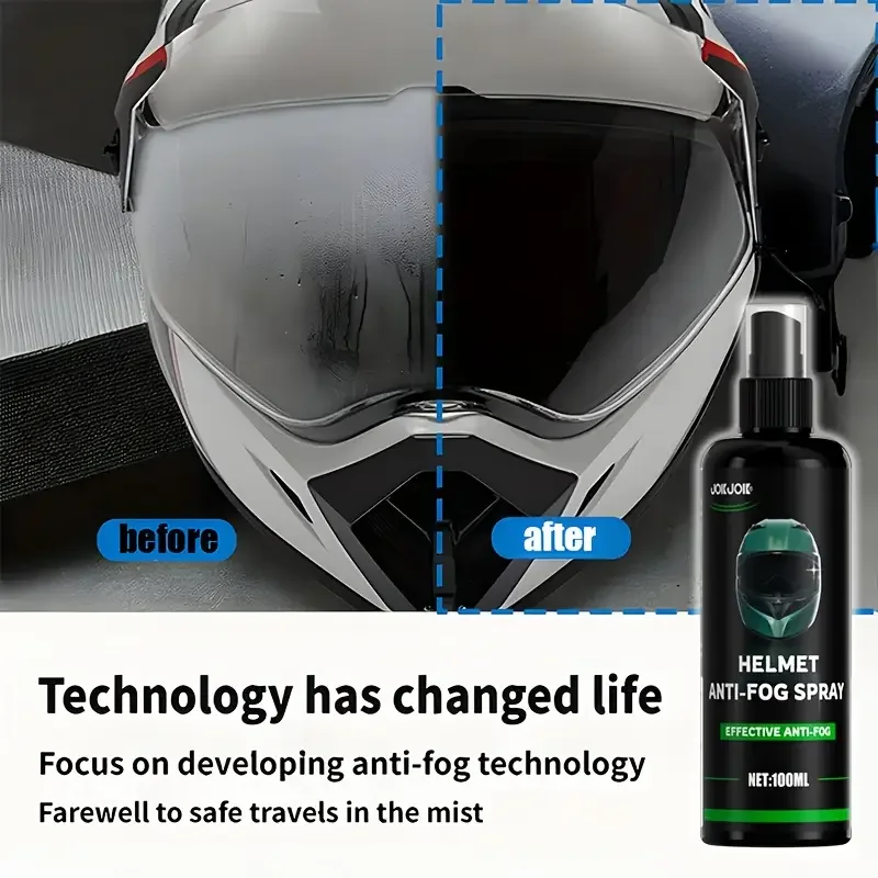 Multi functional anti fog polishing agent motorcycle helmet anti fog