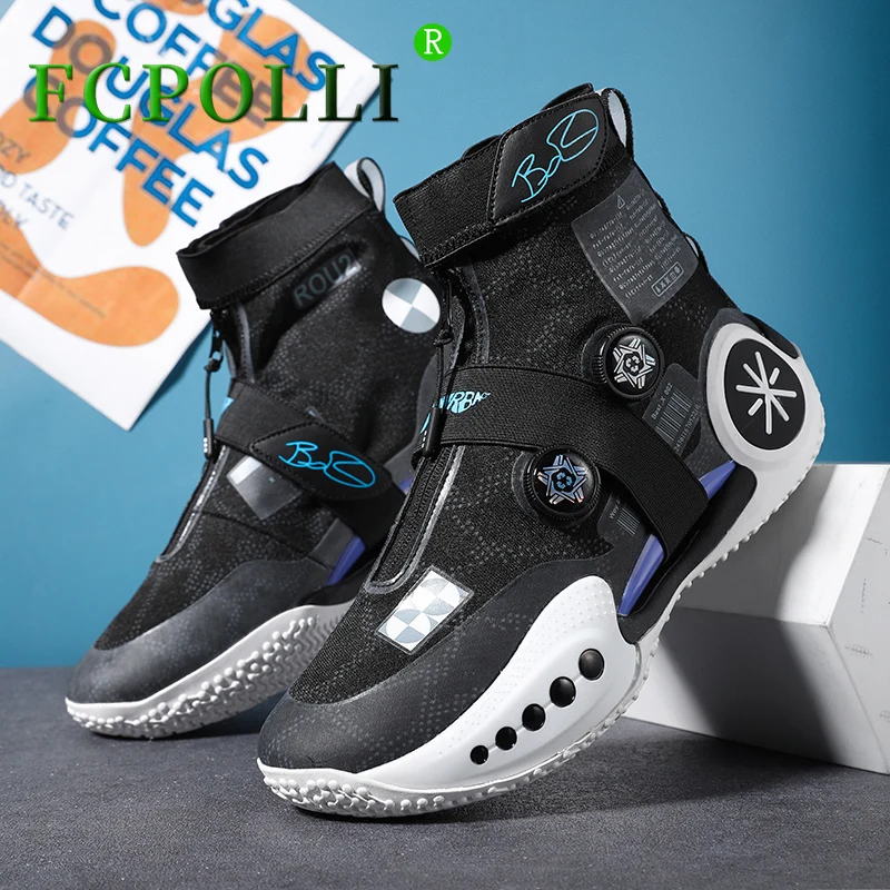 

Super Cool Basketball Shoes For Couples Quick Lacing Sport Shoes Men Women Outdoor Basketball Boots Unisex Wearable Sneakers