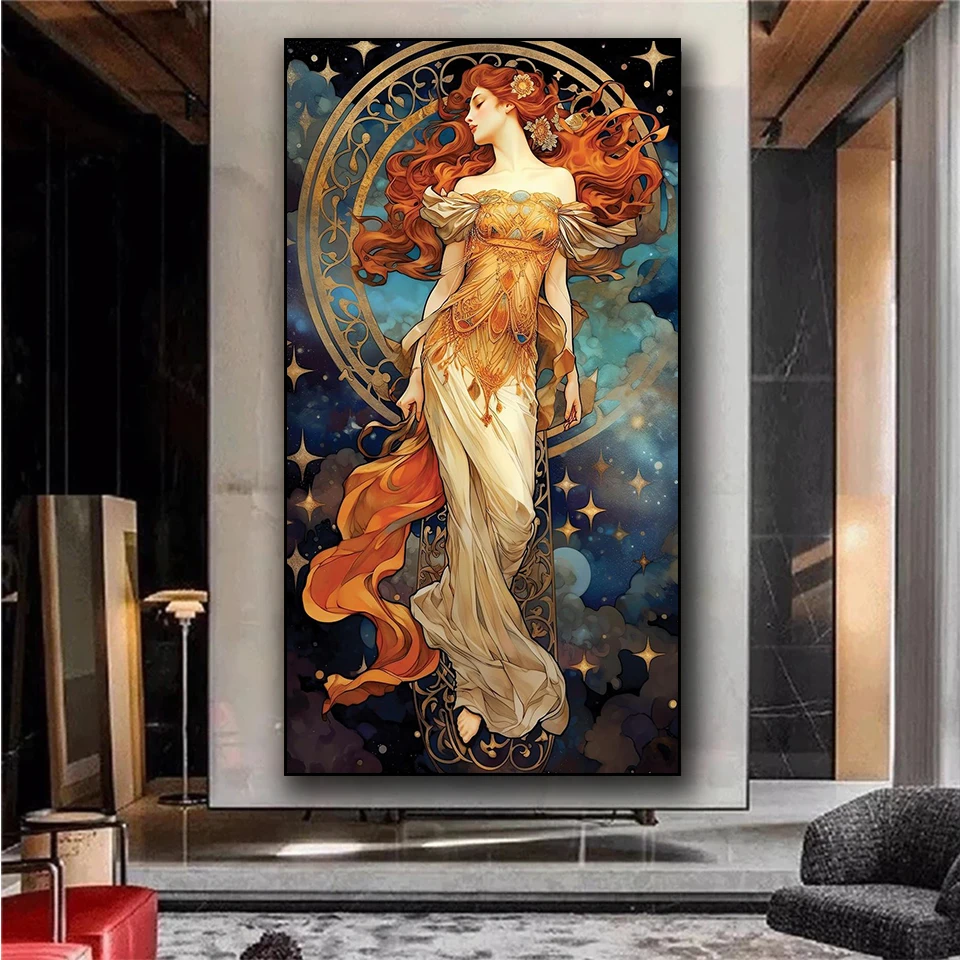 

Jewelry cross stitch Europe Goddess DIY diamond painting Full Drill Mosaic Diamond Embroidery Abstract constellation Home Decor