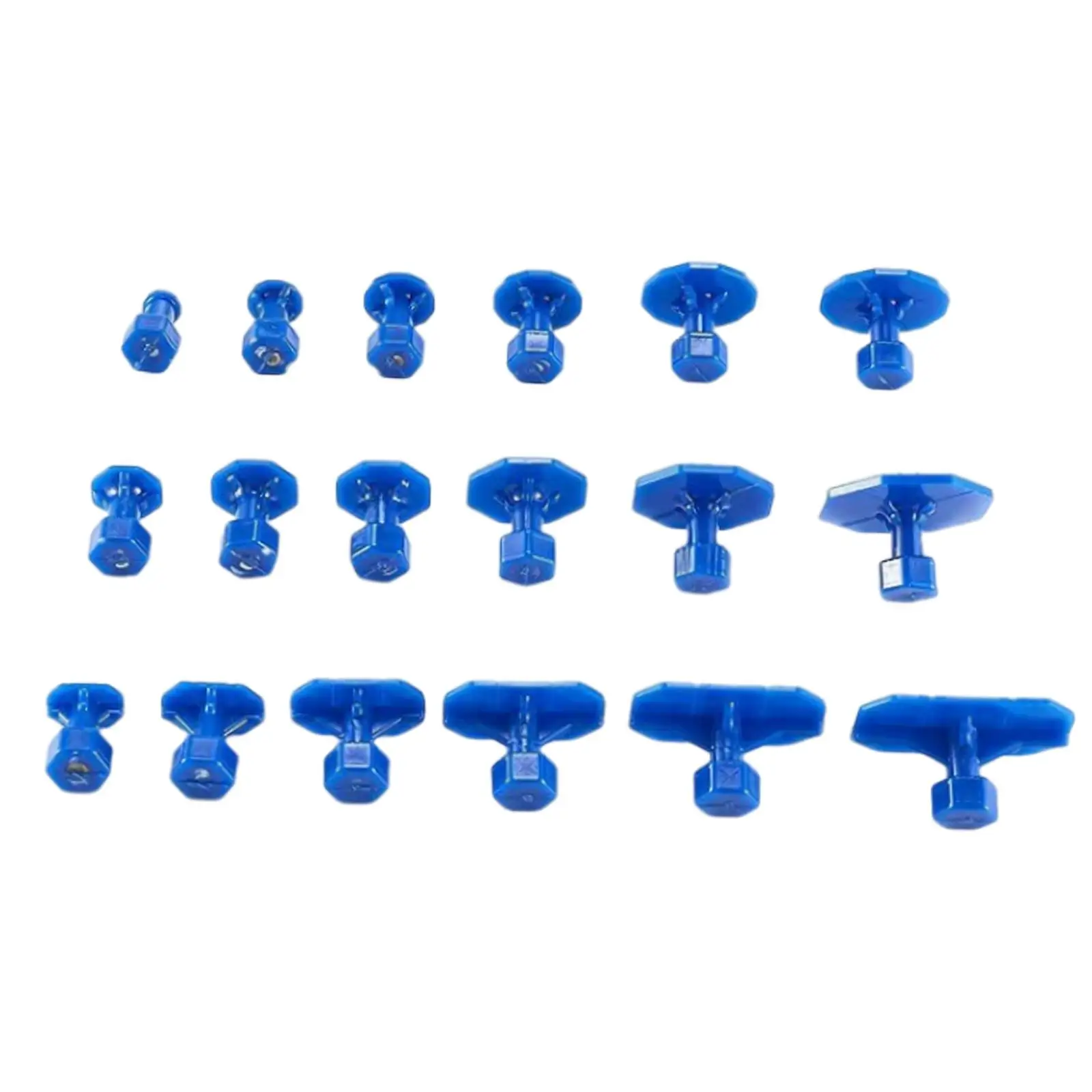 

18 Pieces Blue Dent Puller Glue Tabs Accessory Dent Puller Tabs Dent Removal Pulling Tabs for Automobile Vehicle Motorcycle