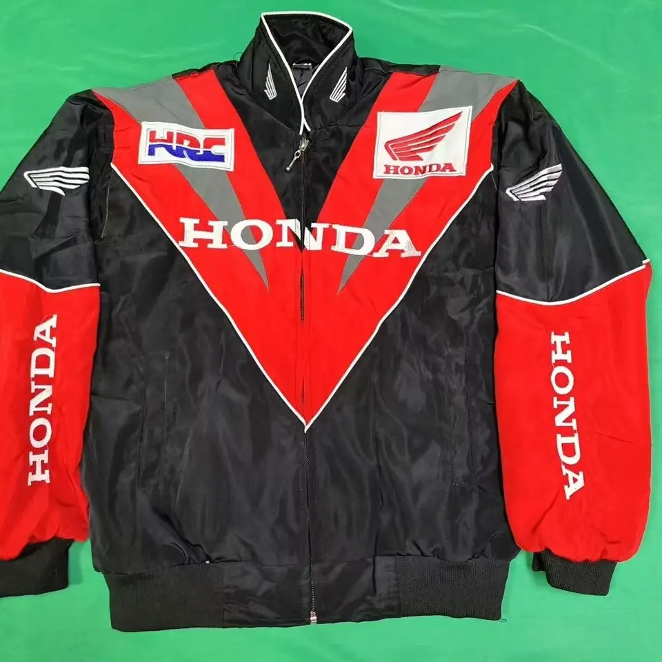 HONDA ジャケット HRCロゴ付き Vintage Honda Racing HRC Rider Jacket Biker Spell Out Big