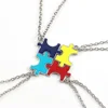 8 Pcs/Set Best Friend Necklace Creative Pentagram Pendant Alloy Accessories Friendship Necklace Best Friend Alloy Pendant 6