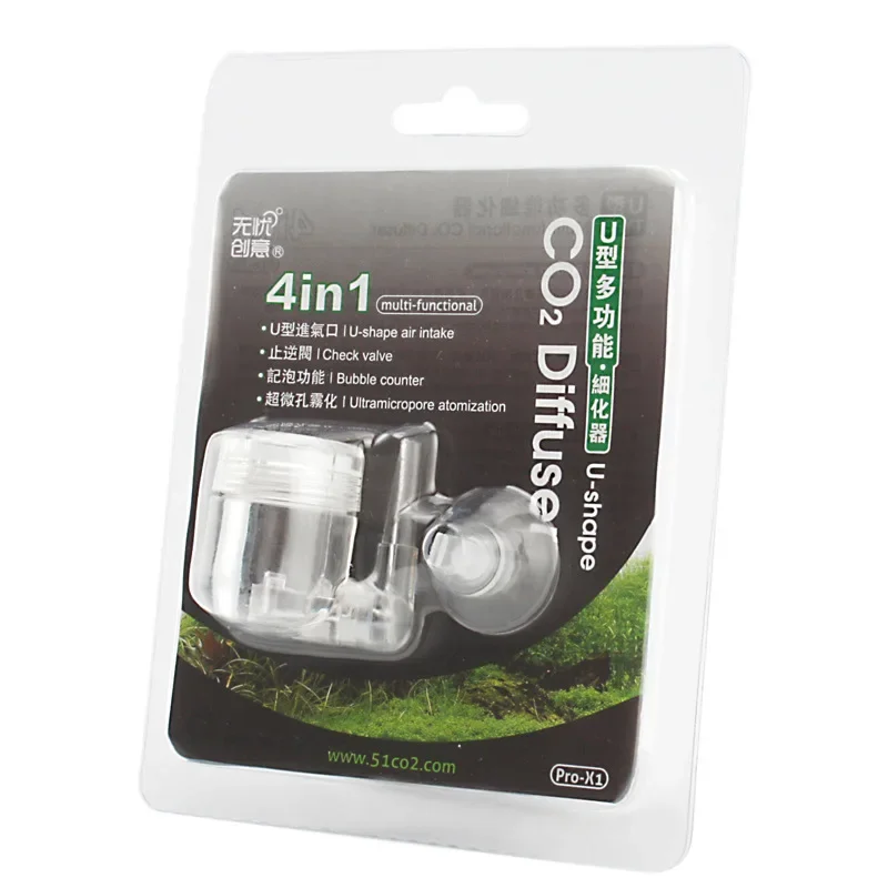 4 In 1 Aquarium CO2 Diffuser Carbon Dioxide Atomizer Diffuser With Suction Cup For Aquarium Planted Fish Tank Accessories aquarium co2 diffuser aquarium co2 accessories
