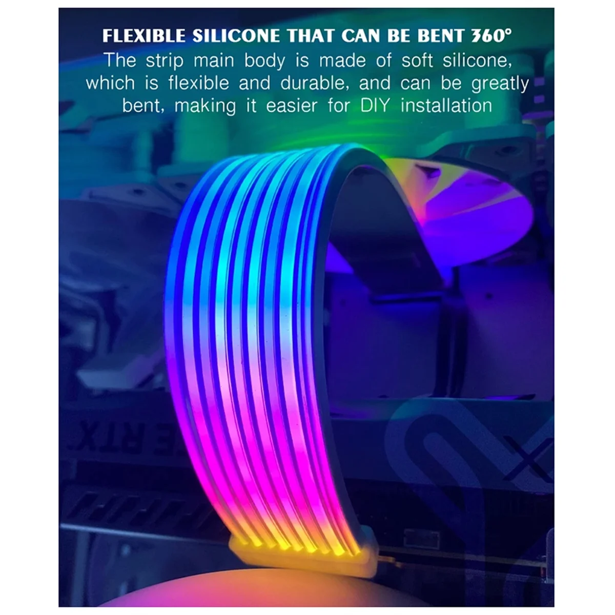 M07K RGB LED Strip ARGB Sync Board for Computer Power Supply ATX 24PIN GPU Graphics Card 8Pin Cable Case X8