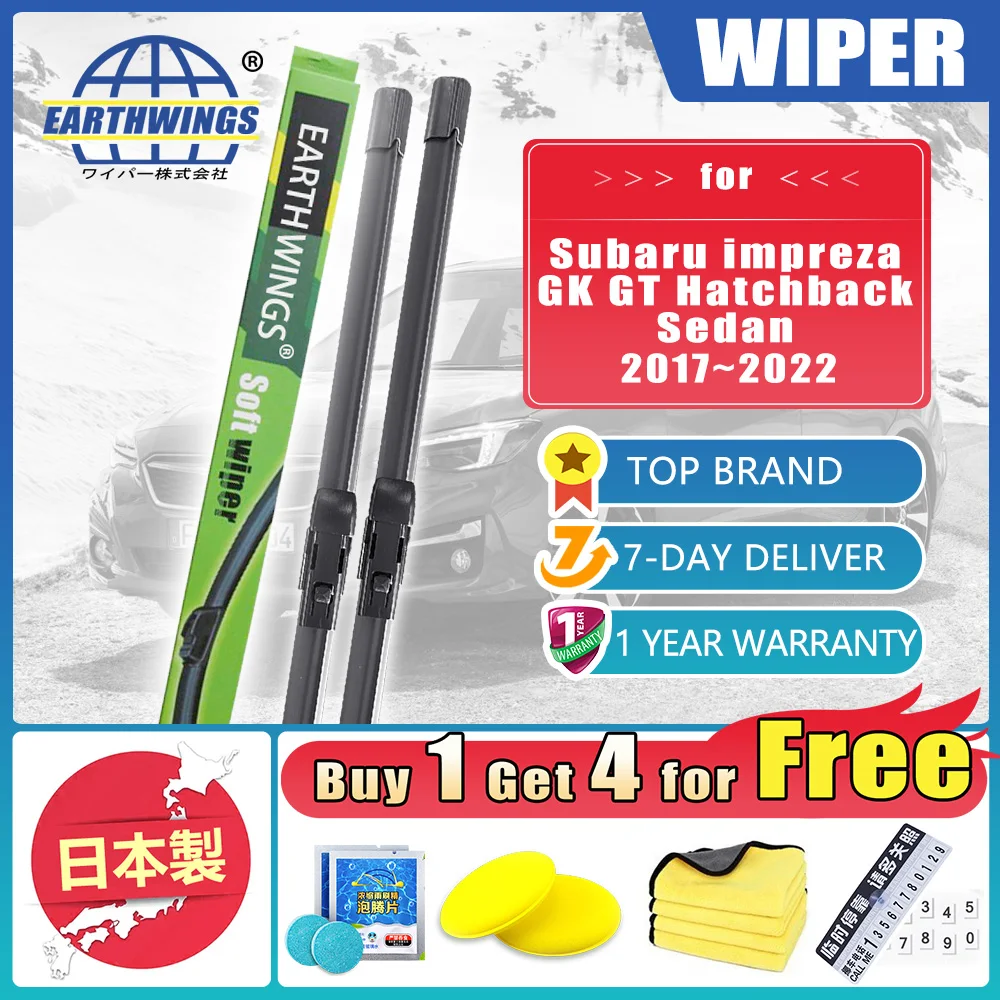 For Subaru Impreza Gk Gt 2017 2018 2019 2020 2021 2022 Hatchback Sedan Front Rear Wiper Blades