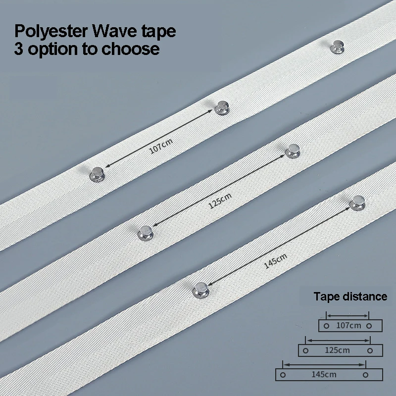 de onda personalizada, Ripple Fold Curtain Rail
