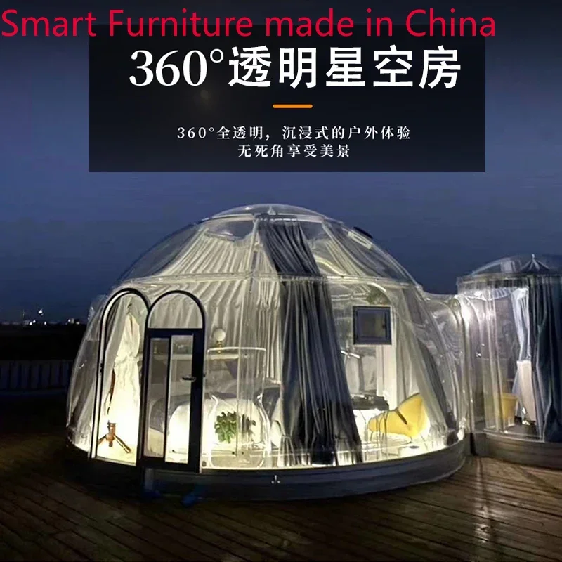 Internet Red Pc Star Room Glass Bubble House Restaurant Tenda Solare Trasparente Tenda Per Feste All'Aperto Dell'Hotel