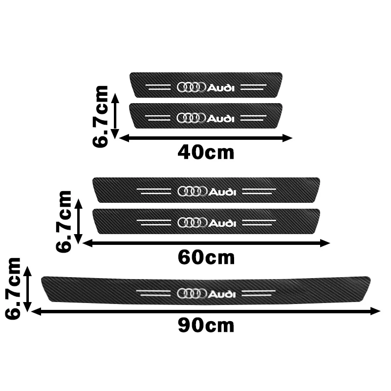 Carbon Fiber Car Door Sill Protector Sticker - Anti-Scratch Decal Accessory