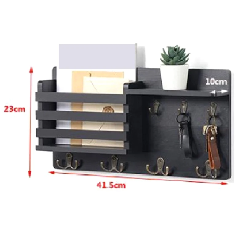 Key And Mail Holder For Wall Mail Organizer Wall Mount With Hooks Easy Installation Key Rack For Entryway And Homedecorb Durable