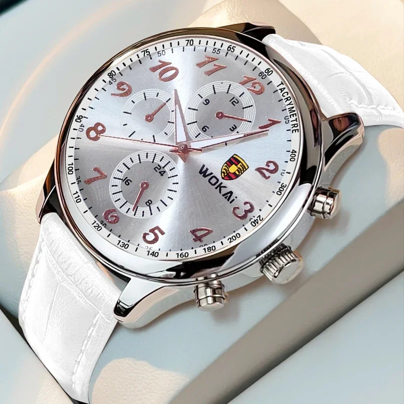 

2024 High Quality Men's Casual Belt Quartz Watch Men's Night Light Waterproof Business Waterproof Fashion Clock Vintage Reloj