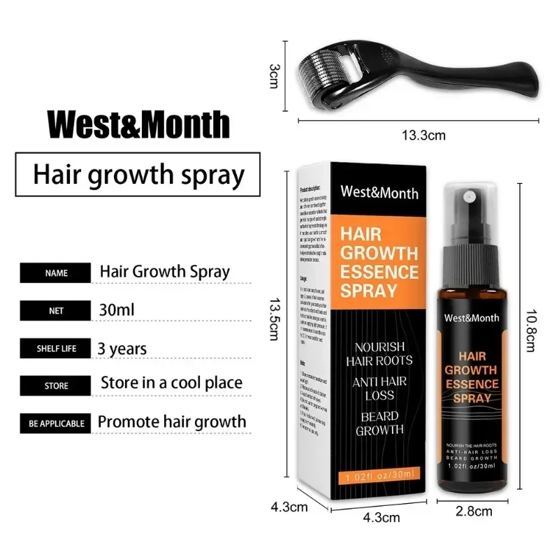 Hair Growth Care Ginger Polygonum Multiflorum Anti-Hair Loss Hair Care Essence Oil Unisex Fast Growth Thick Spray