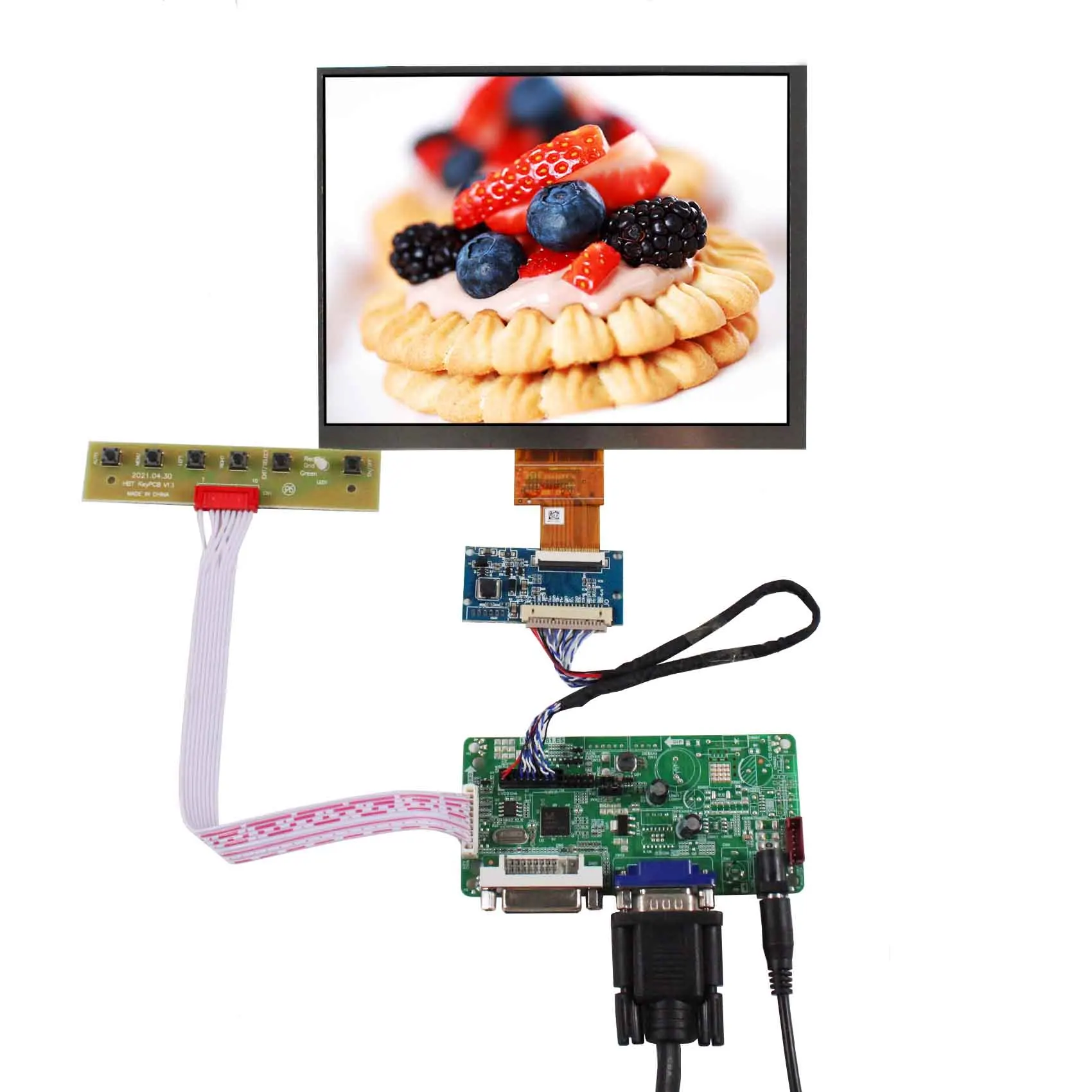 

8-дюймовая Φ 1024x768 40pin IPS панель ЖК-экрана VGA DVI плата контроллера