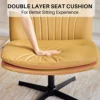 Redlife Criss Cross Chair with Rotating Adjustable Legs Office Chair Durable Pu Leather Wrapped Double Cushion for Home & Office 5