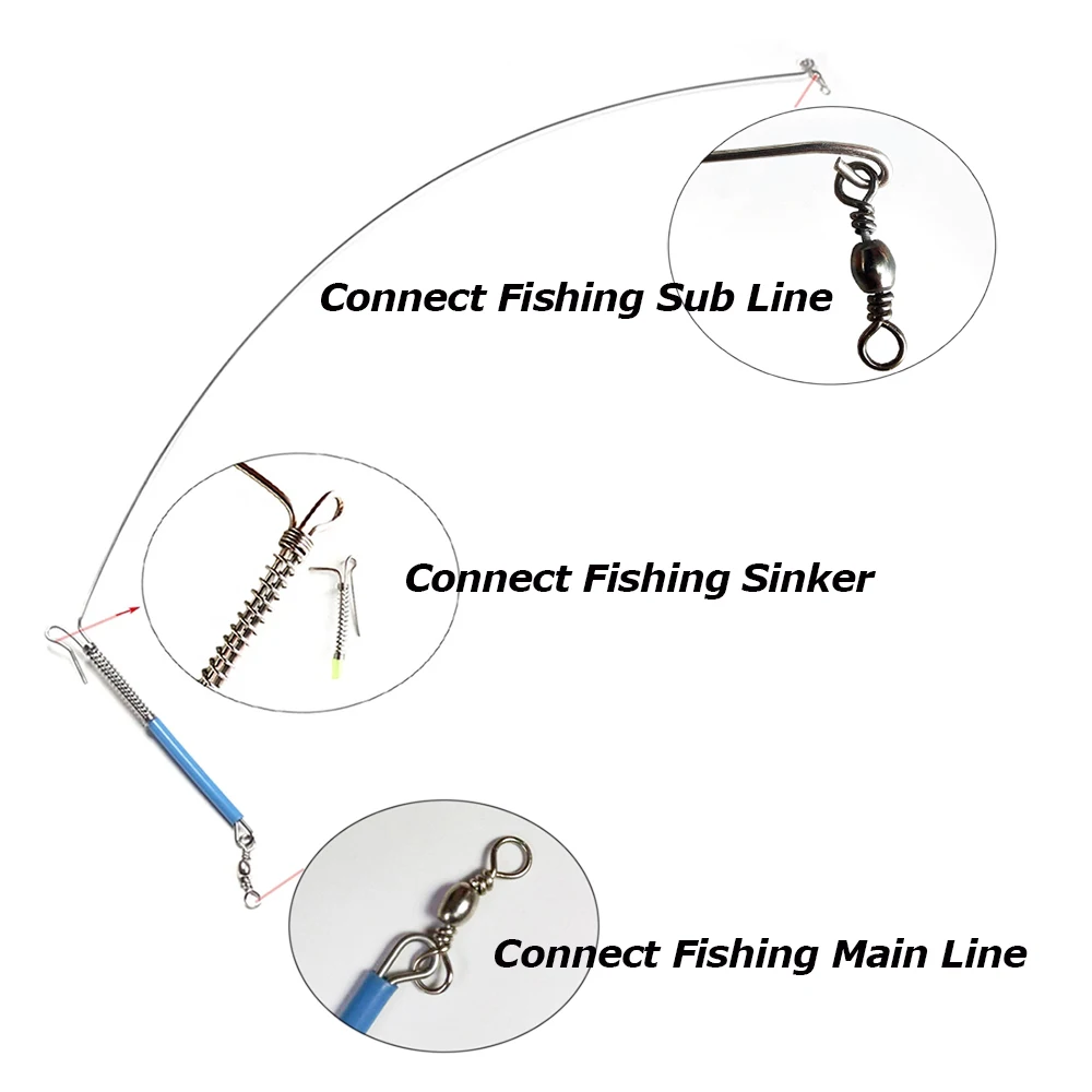 회전 및 스프링이 있는 바다 낚시 리그 암 가지, 20 개, 메기용 스테인레스 스틸 와이어 암 밸런스 20cm 30cm 40cm