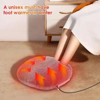 USB Charging Electric Foot Heating Pad Universal Soft Plush Washable Foot Warmer Heater Foot Warming Device Thermostat Mat 2
