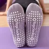 Breathable Towel Bottom Yoga Socks Women Silicone Non-Slip Bandage Pilates Sock Ladies Ballet Dance Fitness Workout Cotton Socks 2