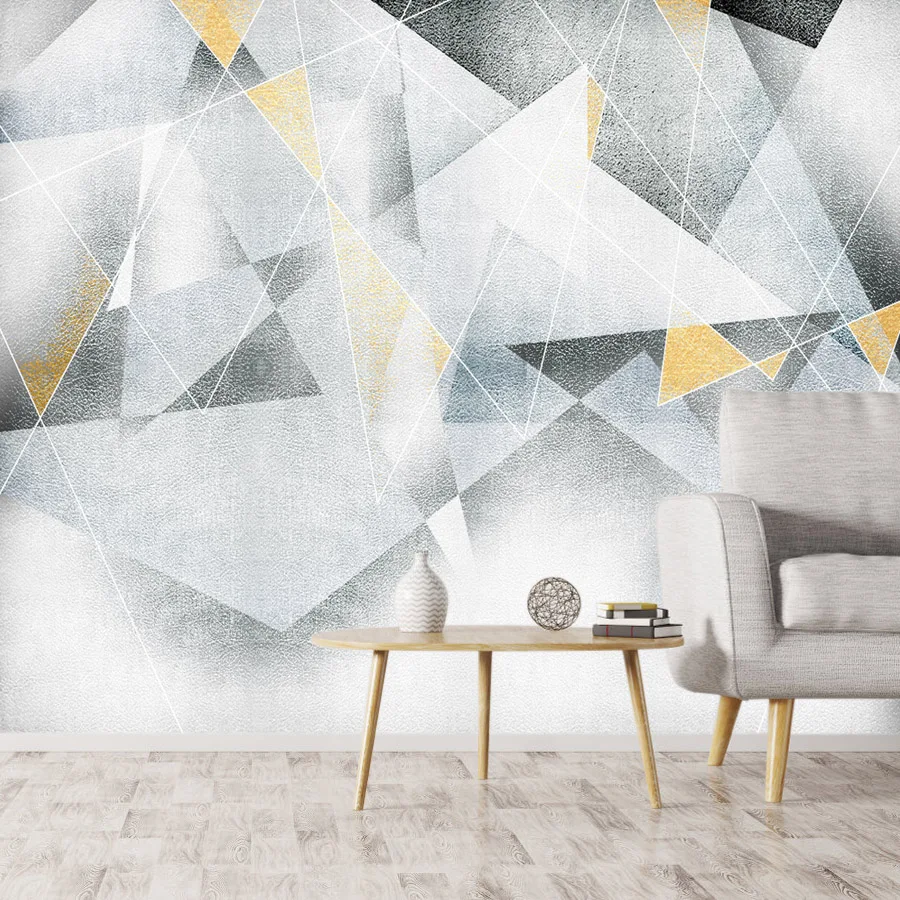 

Custom Peel and Stick Wallpapers Accept for Living Room Abstract Geometric Contact Paper Wall Papers Home Decor TV Background