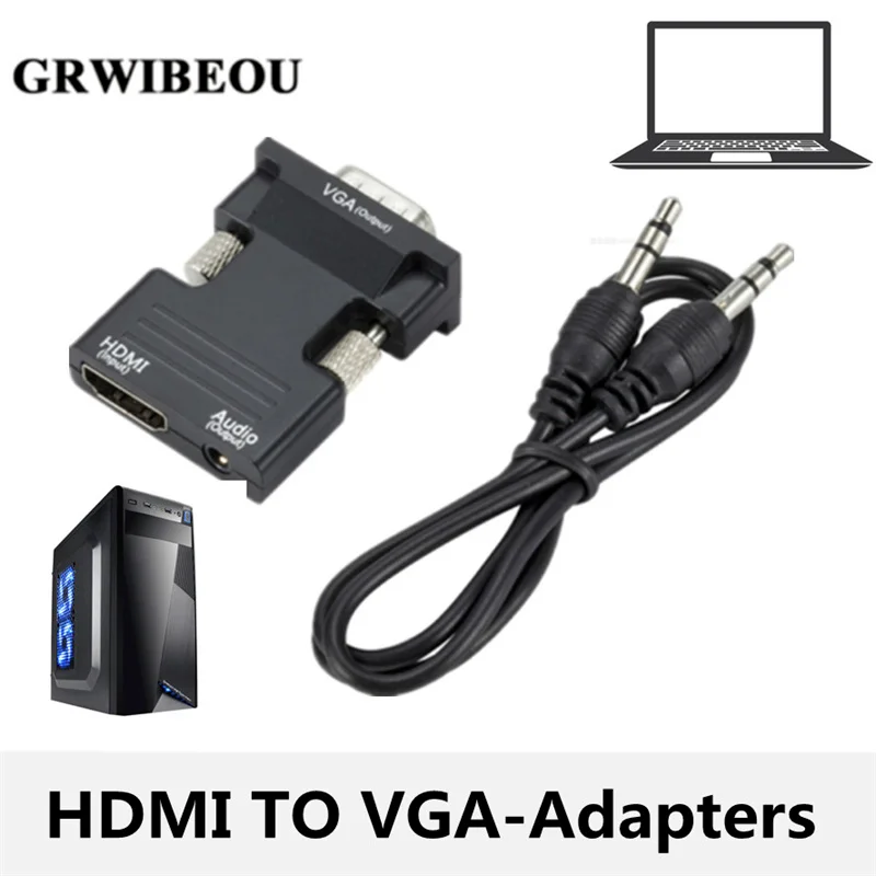 Адаптер HDMI-VGA 1080P для ПК ноутбука |