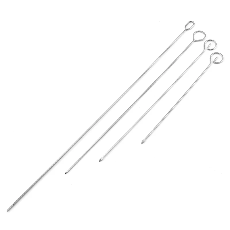 

Stainless Steel Barbecue Stick Barbecue Roasting Sticks Kebab BBQ Skewers 10 Pcs Set Barbecue Grill Sticks