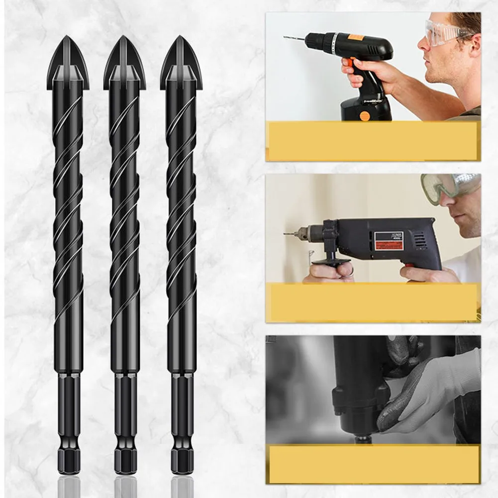 

Tile Drill Bit Drill Bits Ceramic Cross Spear Head Tools Wear-resistant Alloy Steel For Tile Brick Glass Brand New
