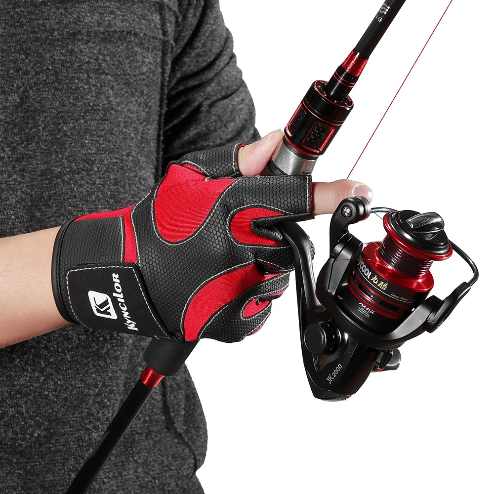 Outdoor Exposed Three-Finger Fishing Gloves Men's And Women's Non-Slip Sports Bicycle Riding Gloves