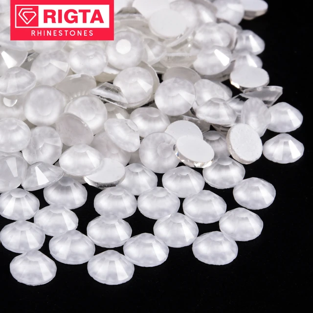 Rigta Neon white Rhinestones Glitter SS16 SS20 Glass Crystal Strass Non  Hotfix Stones for Nail Art Clothes Decorations DIY - AliExpress