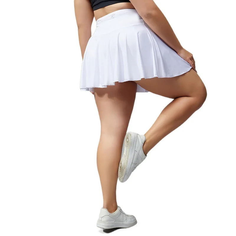 Casual Sport A-line Skirts Women Summer Tennis Golf Culottes Mid Waist Pleated Sport Shorts Pocket Culottes Shorts Skirt
