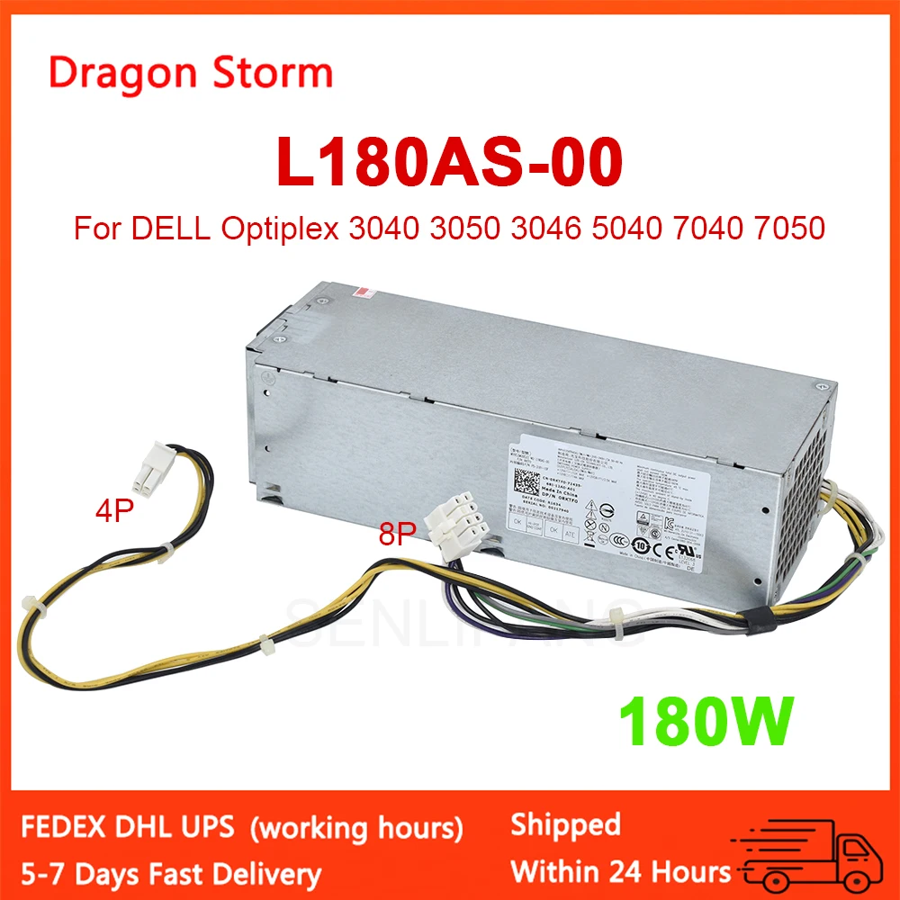 Fonte de Alimentação para Dell Optiplex 8pin L180as00 Ps31811df 5xv5k B180ns-00 0rn5tm B180as-01 0rn5tm B180as-01