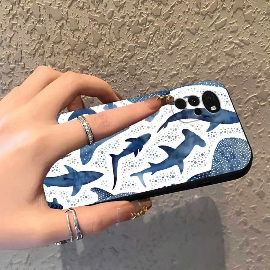 Ocean Shark Whale Design Phone Cover - Vibrant Aquatic-Themed Protective Case