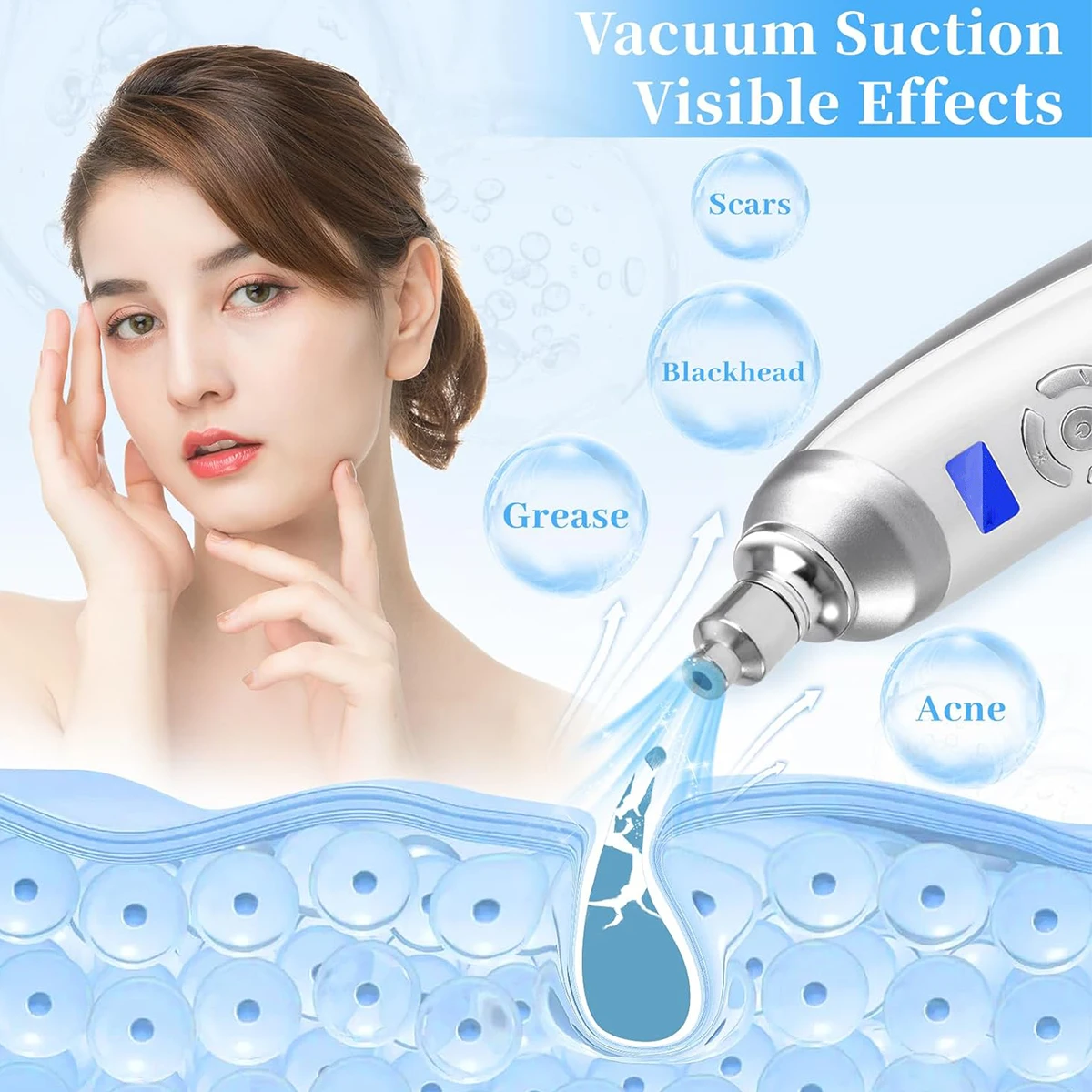 Diamond Micro-Dermabrasion Facial Machine Facial Deep Cleasing Blackhead Removal Tool Home Use Facial Skin Care Equipment