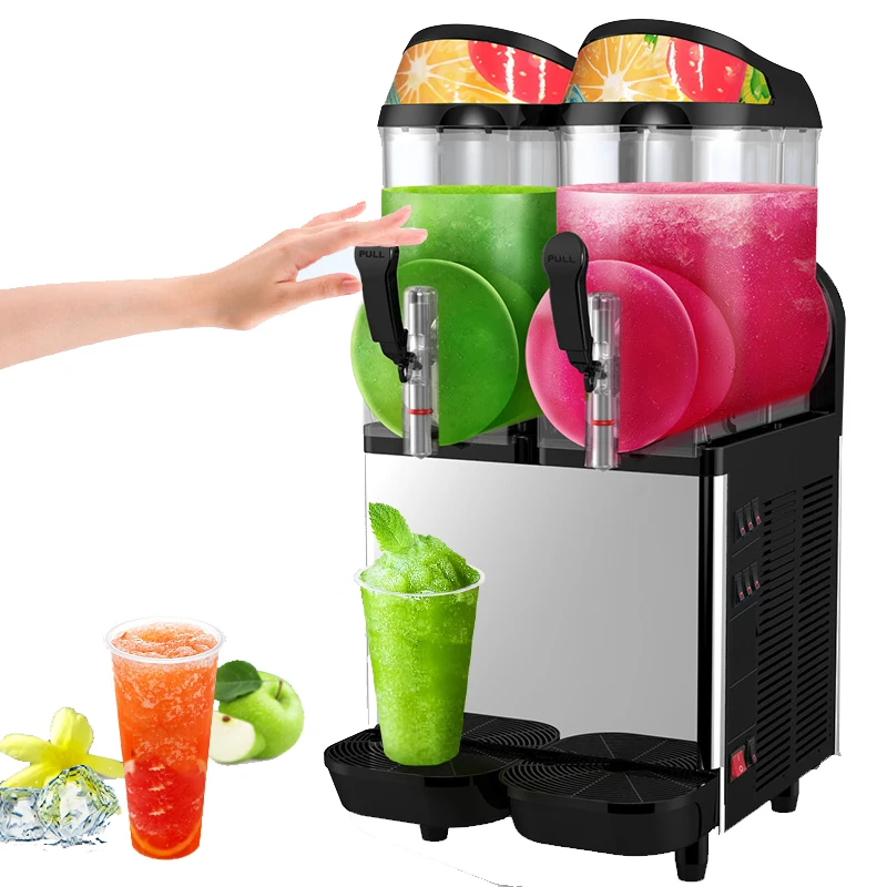 24L DoubleCylinder Snow Melting Machine Slush Smoothies Maker Cold