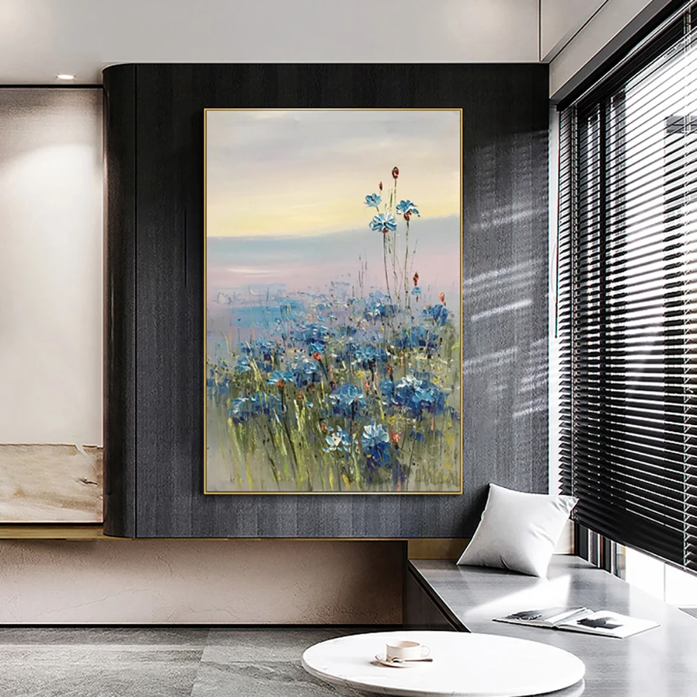 

Handmade Wall Art Paintings Abstract Flowers Oil Painting Hand Painted Landscape Abstract Art Pictures Modern Home Decoration