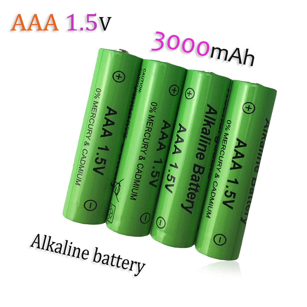 

AAA 1.5V 3000mAh/3.0Ah Alkaline Rechargeable Battery Suitable For MP3 RC Toys LED Flashligh