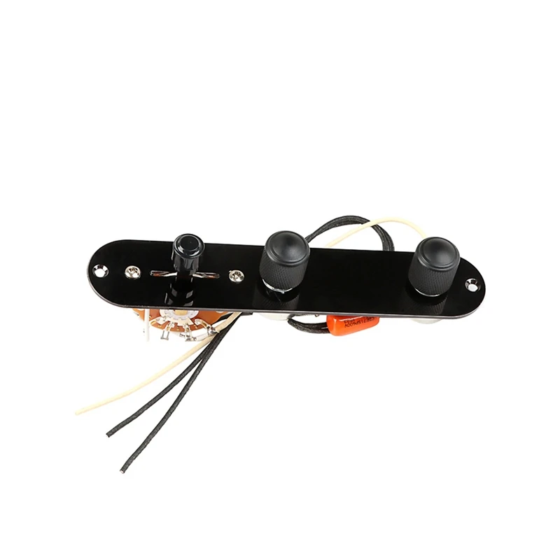 

3 Way Prewired Control Plate Wiring Harness Switch Knobs For TL Guitar Replacement Parts Black