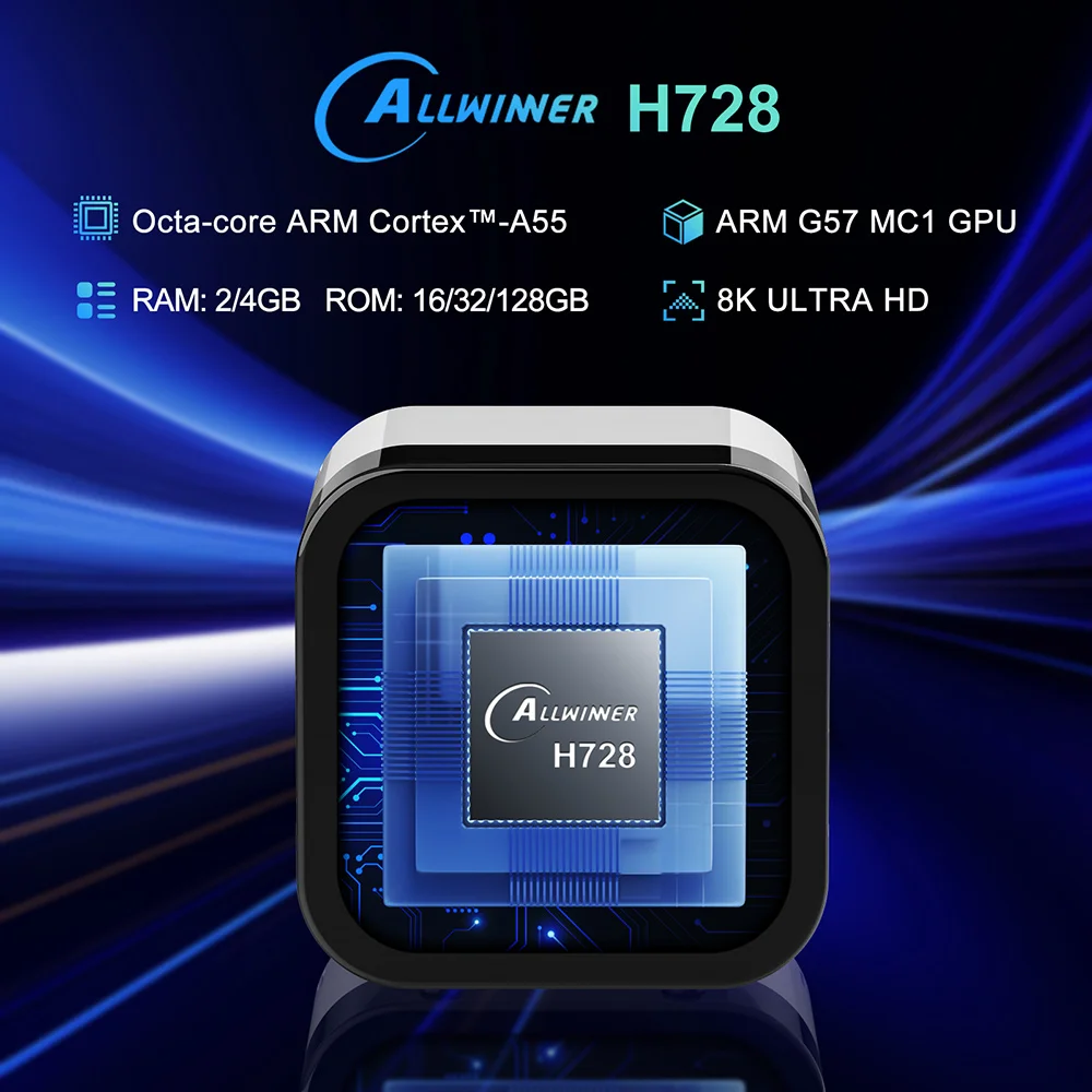 H96 MAX H728 TV Box Android14 Allwinner H728 Octa Core