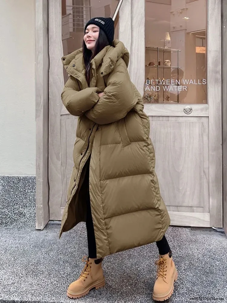 

Теплая зимняя розовая длинная парка с капюшоном Chaqueta, толстое ветрозащитное пальто Parca, Повседневная зимняя одежда, Женская хлопковая стеганая куртка, новинка