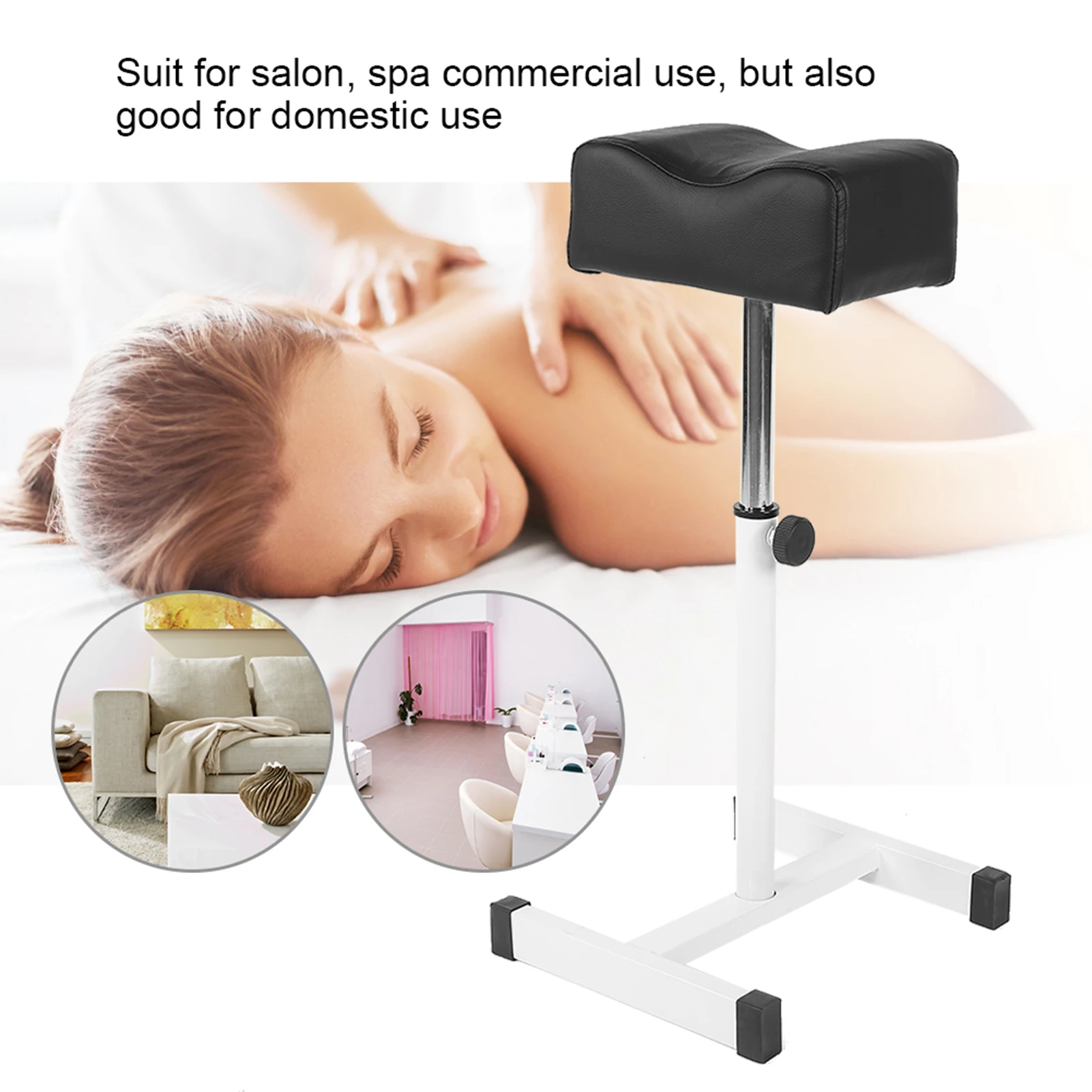Manicure Footrest Adjustable Pedicure Nail Foot Rest Desk Salon Spa Equipment