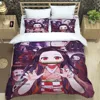Demon Slayer Printed Bedding Sets exquisite bed supplies set duvet cover bed comforter set bedding set luxury birthday gift 1